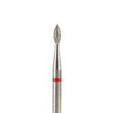 Fresa/Broca de diamante, forma de oliva roja 1.8